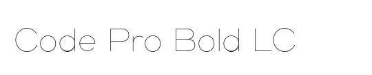 Code Pro Bold LC