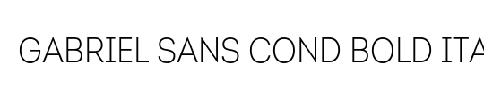 Gabriel Sans Cond Bold Italic