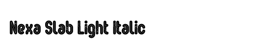 Nexa Slab Light Italic