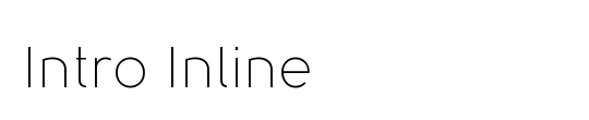 Intro Inline