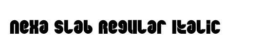 Nexa Slab Regular Italic