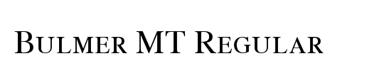 Bulmer MT Regular
