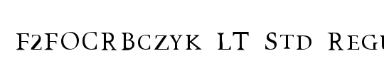 F2FOCRBczyk LT Std Regular