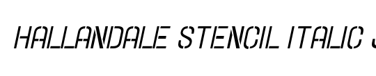 Hallandale Stencil Italic JL