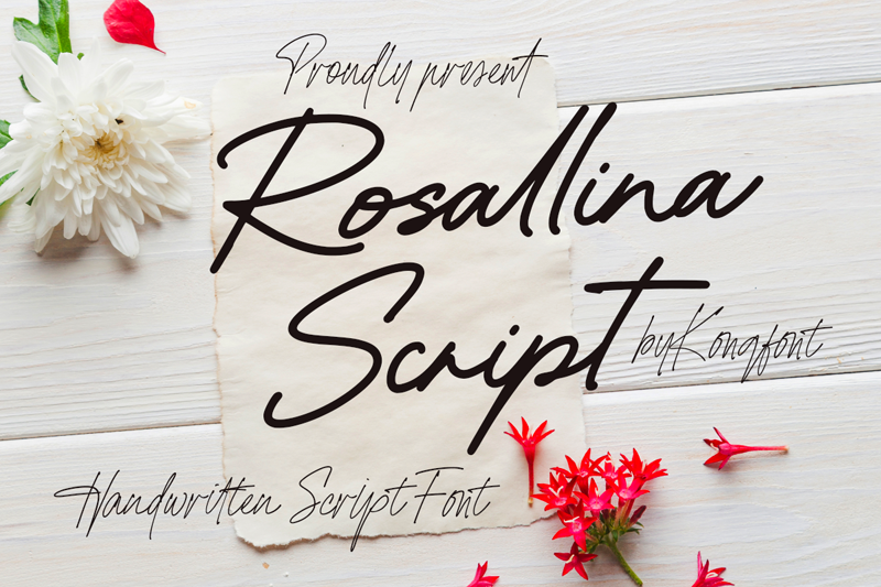 Rosallina Script illustration