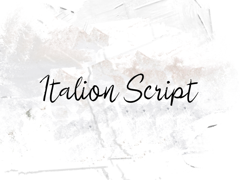i Italion Script illustration
