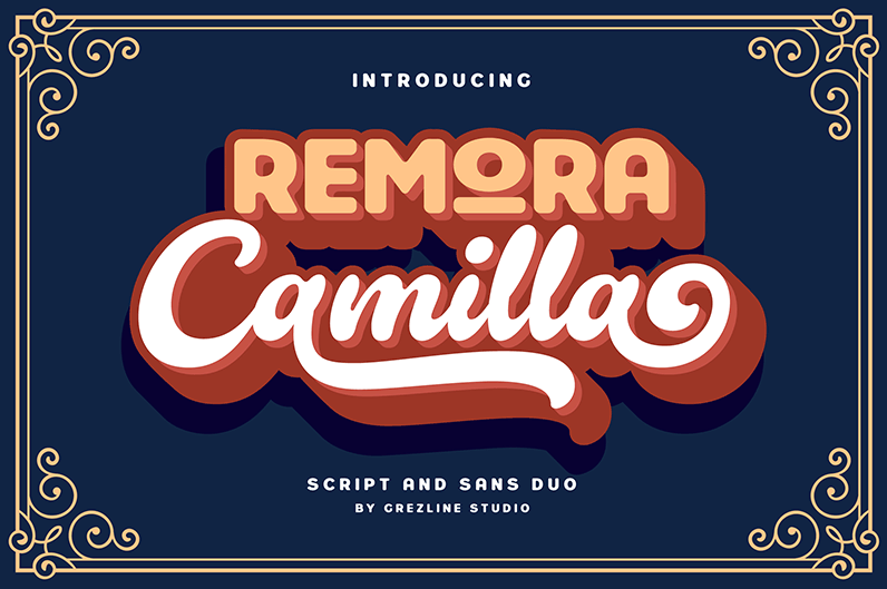 Remora Camilla Script illustration