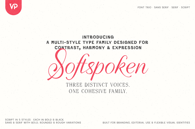 Softspoken Script illustration