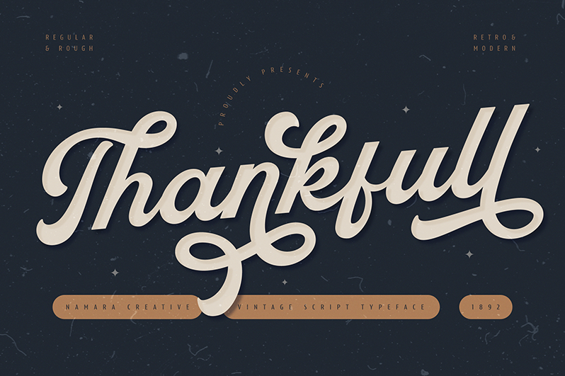 Thankfull Script illustration
