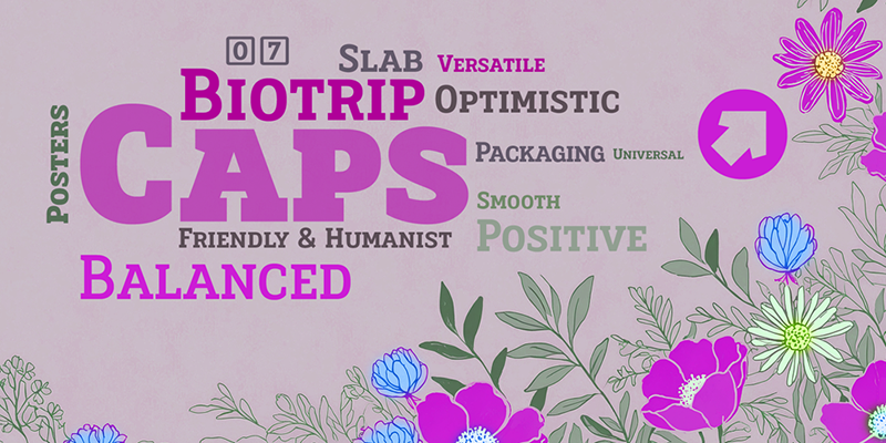 Biotrip Serif Caps illustration